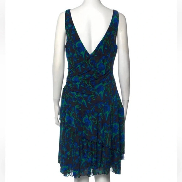 DIANE von Frustenberg 100% silk mesh dress size L - Picture 6 of 9